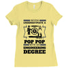 Never Underestimate A Pop Pop With An Engineer Degree Ladies Fitted T-Shirt