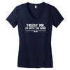 trust me, i'm with the band   musician rockband guitar bass jam tee Women's V-Neck T-Shirt