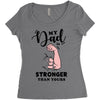 My Dad is Stronger Than Yours Women's Triblend Scoop T-shirt