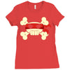ninja pirate jolly roger Ladies Fitted T-Shirt