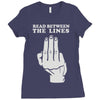 read between the lines Ladies Fitted T-Shirt