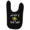 world's best sister with flowers. Baby Bibs