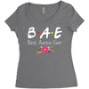 Bae Best Auntie Ever Friends Tv Show Parody Women's Triblend Scoop T-shirt