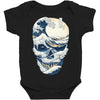 the great wave off skull Baby Bodysuit