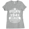 Made In 1941 And Still Awesome Ladies Fitted T-Shirt