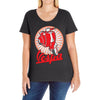 retro vespa red ideal birthday present or gift Ladies Curvy T-Shirt