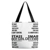 Smartass December Girl Tote Bags