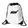 mom squared Drawstring Bags