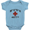 mash 4077th tv division vintage style Baby Onesie