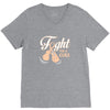 Fight For a Cure Uterine Cancer Awareness V-Neck Tee
