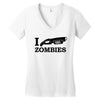 i shotgun zombies funny t shirt dead apocalypse s 3xl Women's V-Neck T-Shirt
