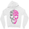 two coloured patterned skull   mens funny Zipper Hoodie