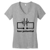 has potential Women's V-Neck T-Shirt