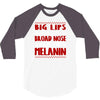 big lips natural hair 3/4 Sleeve Shirt