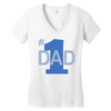 1 dad (2) Women's V-Neck T-Shirt