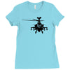 military attach helicopter gunship Ladies Fitted T-Shirt