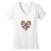 Pansy Heart Women's V-Neck T-Shirt