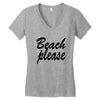 beach please Women's V-Neck T-Shirt