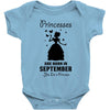 Princesses Are Born in September Yes I'm a Princess Baby Bodysuit