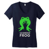 the green frog Women's V-Neck T-Shirt