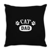 cat dad Throw Pillow