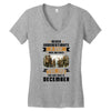 Never Underestimate A Man Who Watches The 100 And Was Born in December Women's V-Neck T-Shirt