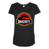 dracarys logo Maternity Scoop Neck T-shirt