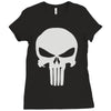 the punisher skull head Ladies Fitted T-Shirt