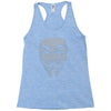 v for vendetta mask guy fawkes cool girls womens cotton t shirt dw01 Racerback Tank