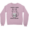 RIGHT MEOW BEER CAT Crewneck Sweatshirt