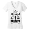 I Am One Blessed Brother Women's V-Neck T-Shirt