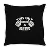 this guy needs a beer Throw Pillow