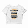 Super Cool Grandpa Of A Freaking Awesome Granddaughter Crop Top