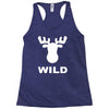 wild animal funny Racerback Tank