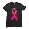 breast cancer pink ribbon Ladies Fitted T-Shirt