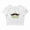 mustache pinch Crop Top