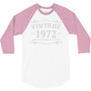 vintage 1972 aged to perfection 3/4 Sleeve Shirt
