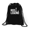 reel legend funny lure father's day country fishing bass humor Drawstring Bags