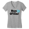 Bun in the Oven with Heart Baby Boy Women's V-Neck T-Shirt
