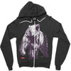 bear block Zipper Hoodie