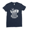 beer does not ask questions Ladies Fitted T-Shirt