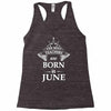 the best teachers are born in june Racerback Tank
