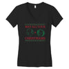 golden christmas Women's V-Neck T-Shirt