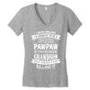 Super Cool Pawpaw Of A Freaking Awesome Grandson Women's V-Neck T-Shirt