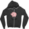 happy pig Zipper Hoodie