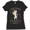 Unicorns are born in July Ladies Fitted T-Shirt