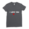 i love you (2) Ladies Fitted T-Shirt