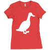 cool duck retro Ladies Fitted T-Shirt