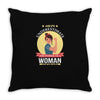 underestimate woman Throw Pillow