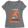I Wear Peach For Uterine Cancer Awareness Women's Triblend Scoop T-shirt